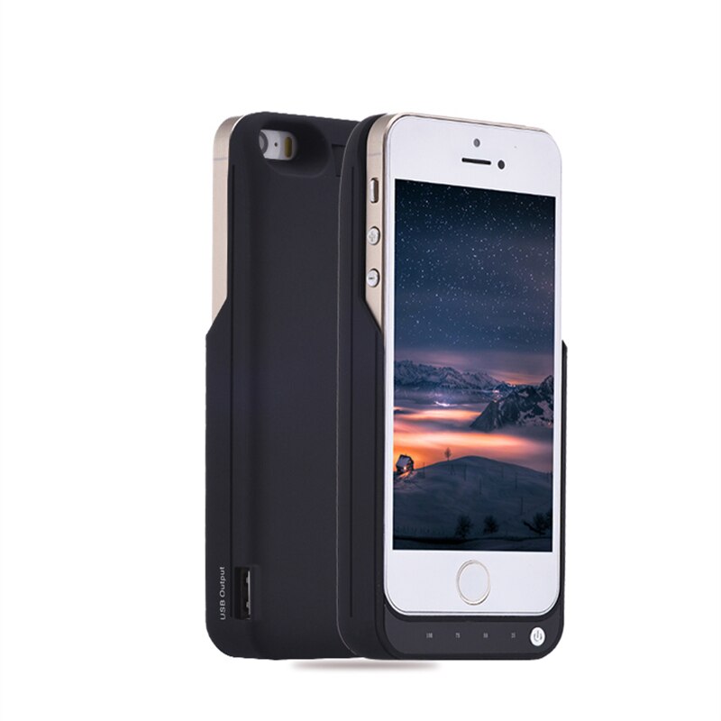 4200mAh caja portátil del Banco de la energía para iPhone 5 y 5s SE caja de la batería externa cargador de la batería cubierta de la batería de reserva: Default Title