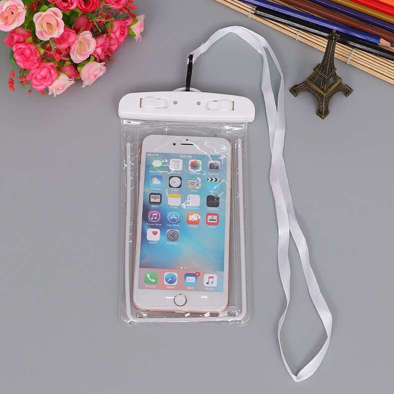 Universele Waterdichte Case Voor Iphone X Xs Max 8 7 6 S 5 Plus Cover Pouch Tas Gevallen Voor Telefoon coque Waterdicht Telefoon Case: White