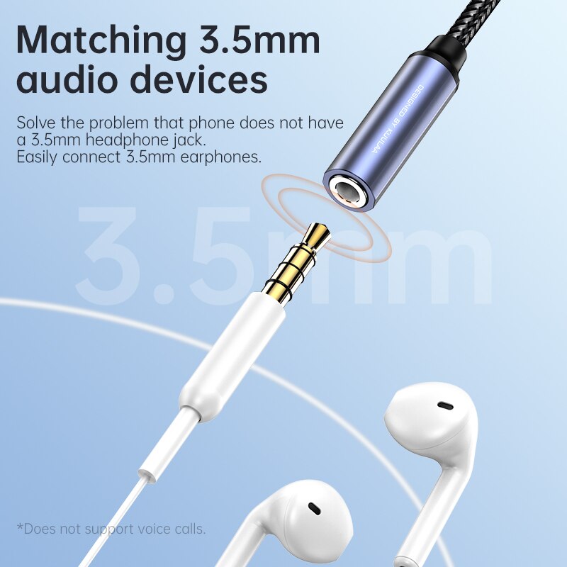 Kuulaa 3.5mm aux sovitin iphone 6s 6 plus 5s se 3.5mm naarasportti adapteri iphone kuulokkeiden lisävarusteille