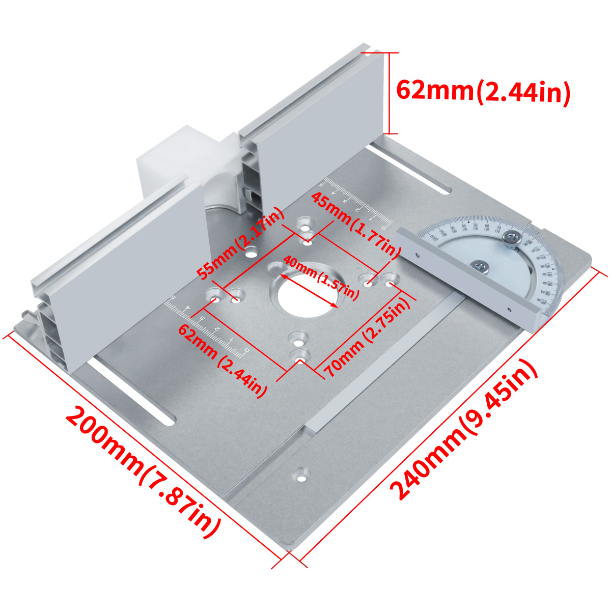 Woodwork router table Router Lift & Aluminum Router Plate for Wood Trimming Machine DIY Woodworking Tool Working Benche