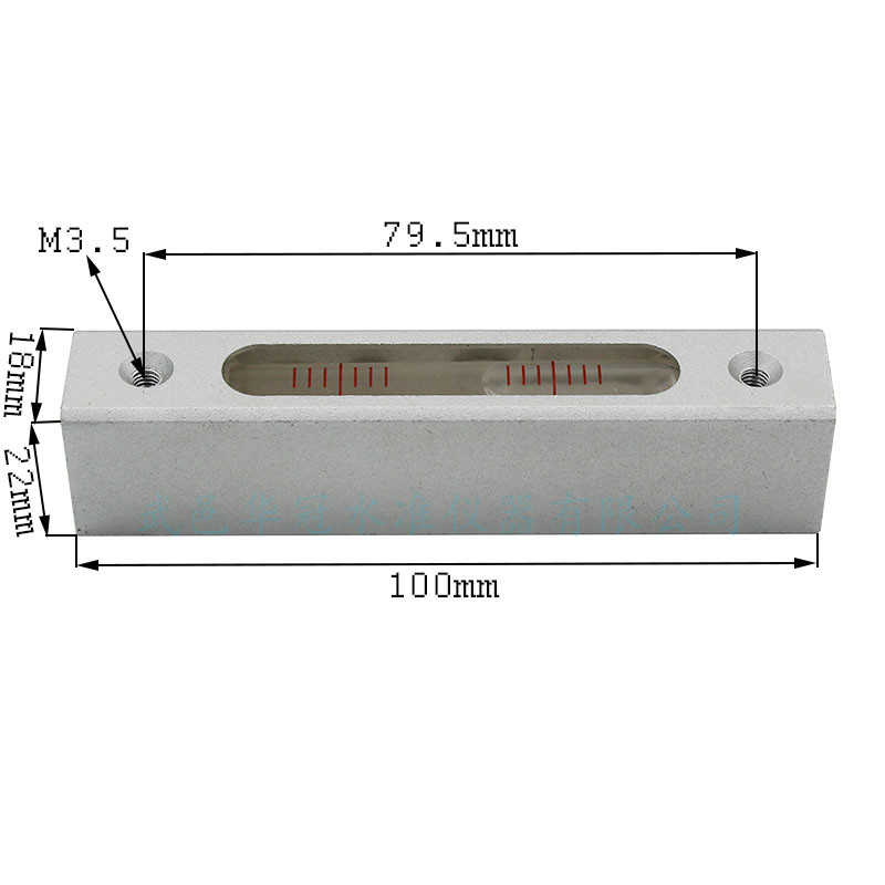 Qase mini hög precision bandnivå bubbla lång ttye bubbla vattenpass storlek 100 x 22 x 18mm