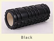 Yoga Foam Roller - Pilates Fitness Muscle Relaxation - Exercise Massage Tool: Black