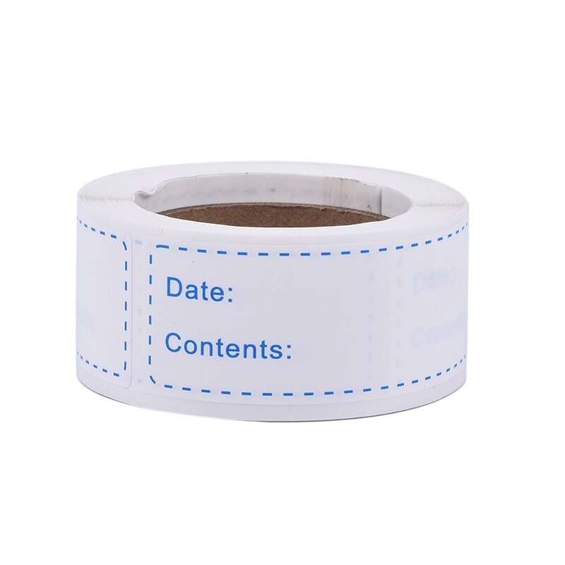 150Pcs/Roll Verwijderbare Tags Makkelijk Schoon Datum Diy Voedsel Opslag Thuis Keuken Lijm Koelkast Geen Residu Vriezer Label stickers: Blauw