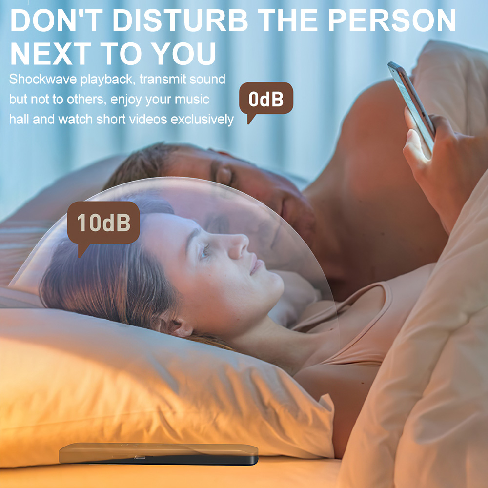 Altavoz debajo de la almohada, Mini caja de sonido de conducción ósea con Bluetooth, barra de sonido de graves estéreo inalámbrica, mejora el sueño, altavoz de ruido blanco