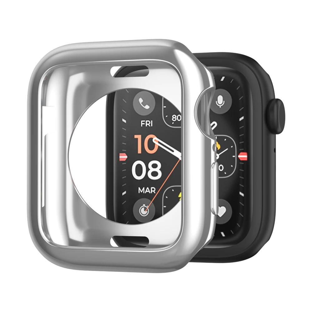 Funda para Apple Watch 44MM 40MM 45MM 41MM 49MM 38 42MM funda protectora de pantalla de TPU transparente suave hueca iWatch 9 8 7 6 SE 5 Ultra 1 2