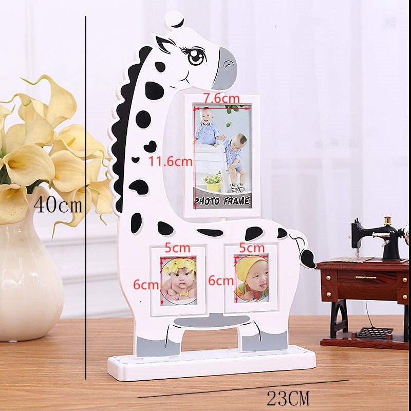 Cartoon Animal Shaped Kids Photo Frames Cute Baby Picture Display Holder Desktop Art Decor Living Room Bedroom Picture Frames: Color 1