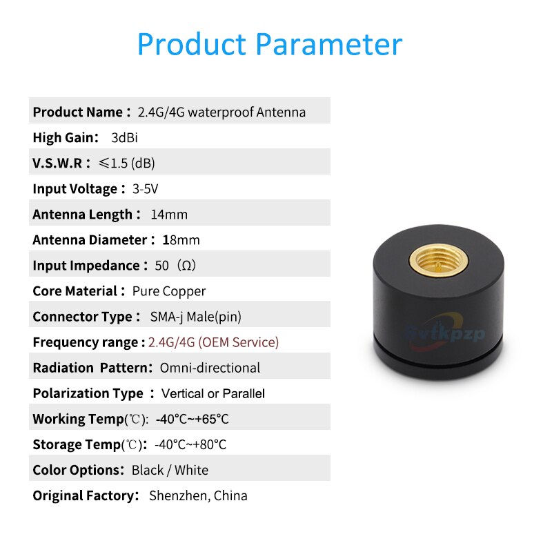 Waterproof 3dBi 2.4G Wifi Antennas Small Rubber SMA-j Male Connector 2.4ghz Antenna Omni-directional 4G Antenna Router Aeria