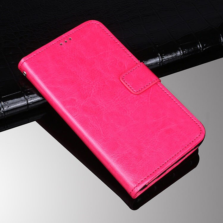 Voor OPPO Realme 5 Pro Case OPPO Realme 5 Case Flip Leather Wallet Cover Phone Case Voor OPPO Realme Q cover Cases Siliconen Fundas: For Realme 5 Pro / Rose Red