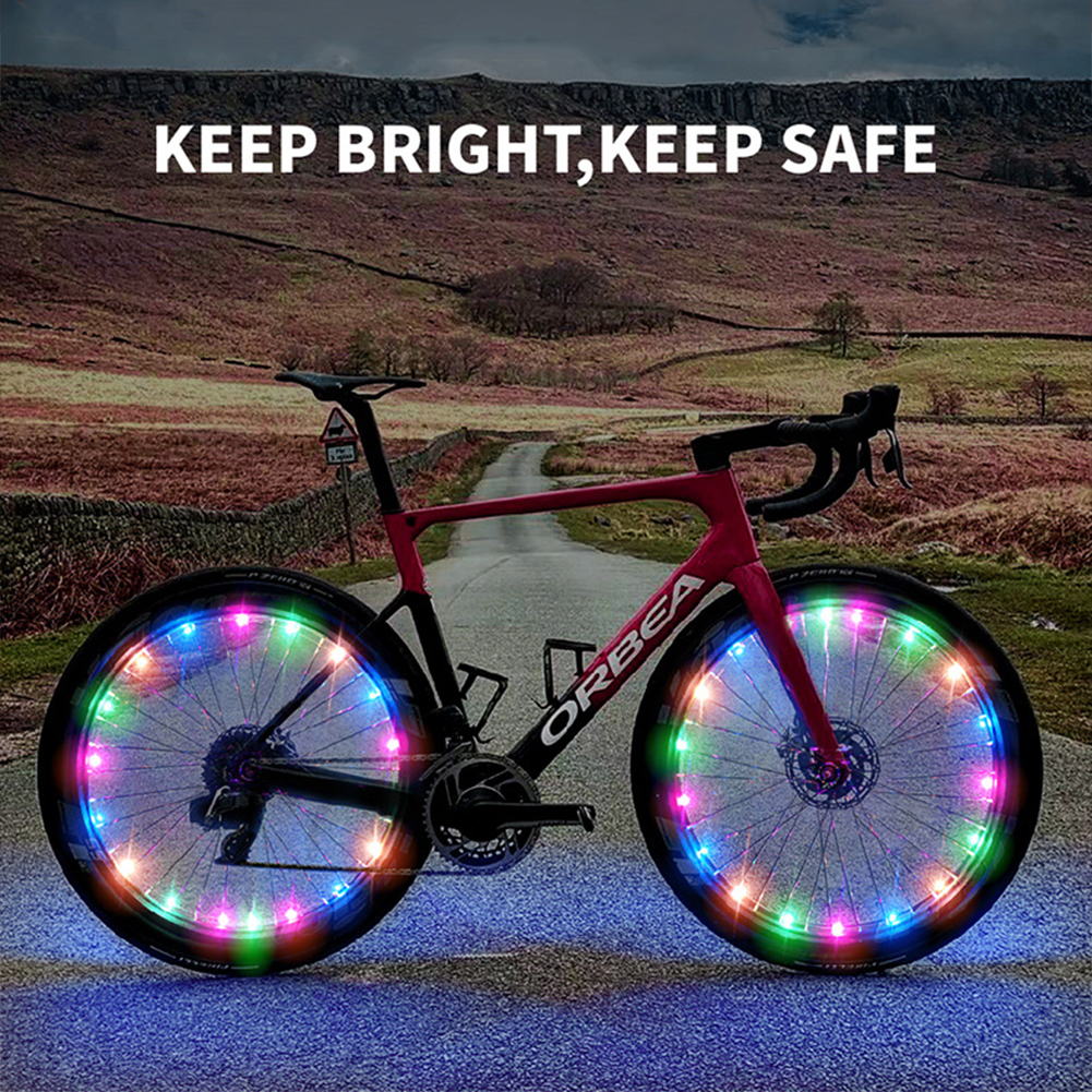 Fietswiel led lights mountainbike frame decoratie verlichting fiets spaak lichten nacht rijden fiets wiel verlichting ventiel lamp