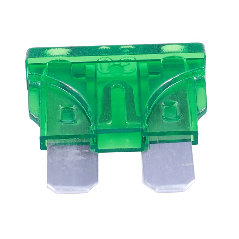 Vehicle Car 30A 30Amp Green Body Two Prong Blade ATC Fuse 30pcs