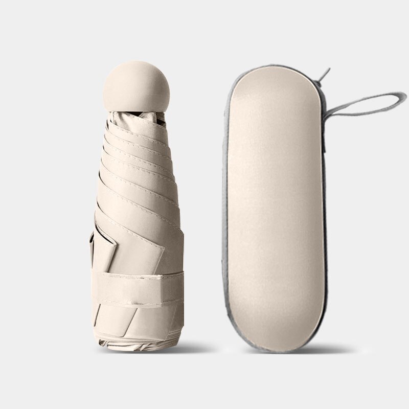 Mini Five-fold Ultra-light Compact Portable Capsule Sun Umbrella Female Sunscreen UV Protection Sunshade Umbrella Dual-use