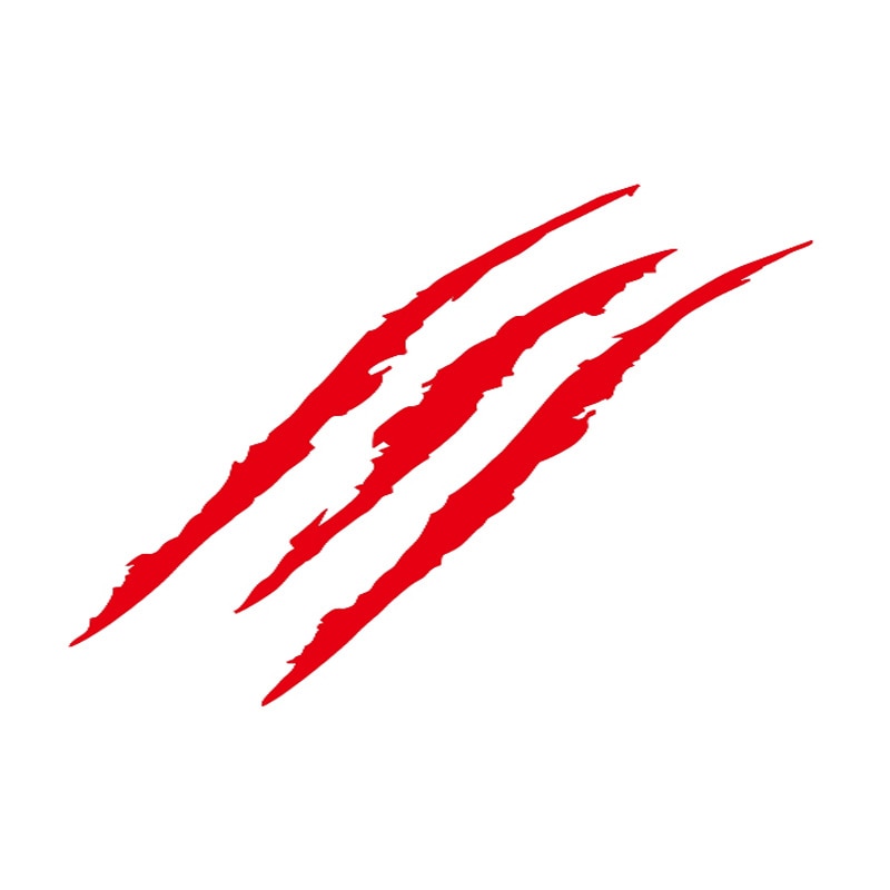 Car Monster Claw Scratch Decal Reflective Sticker For Car Auto Headlight Decoration Vinyl Decal: Red