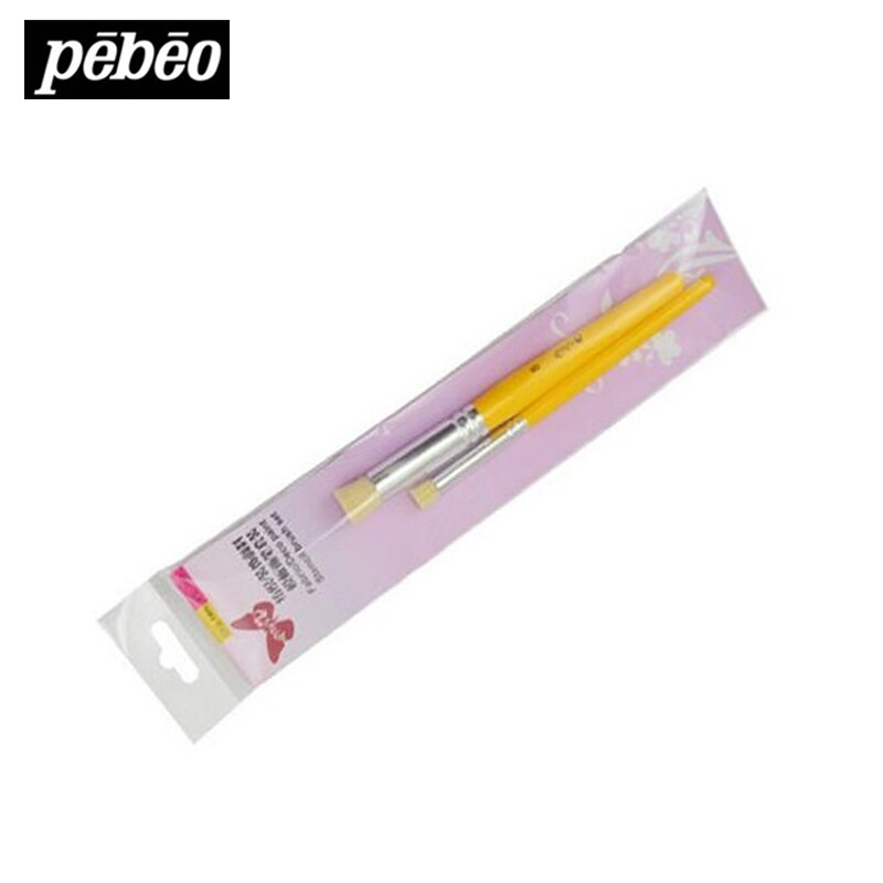 2pcs/set Pebeo Bristle Paint Brush Textile/Decorative Pigment templates Fabric /Deco Paint Stencil brush
