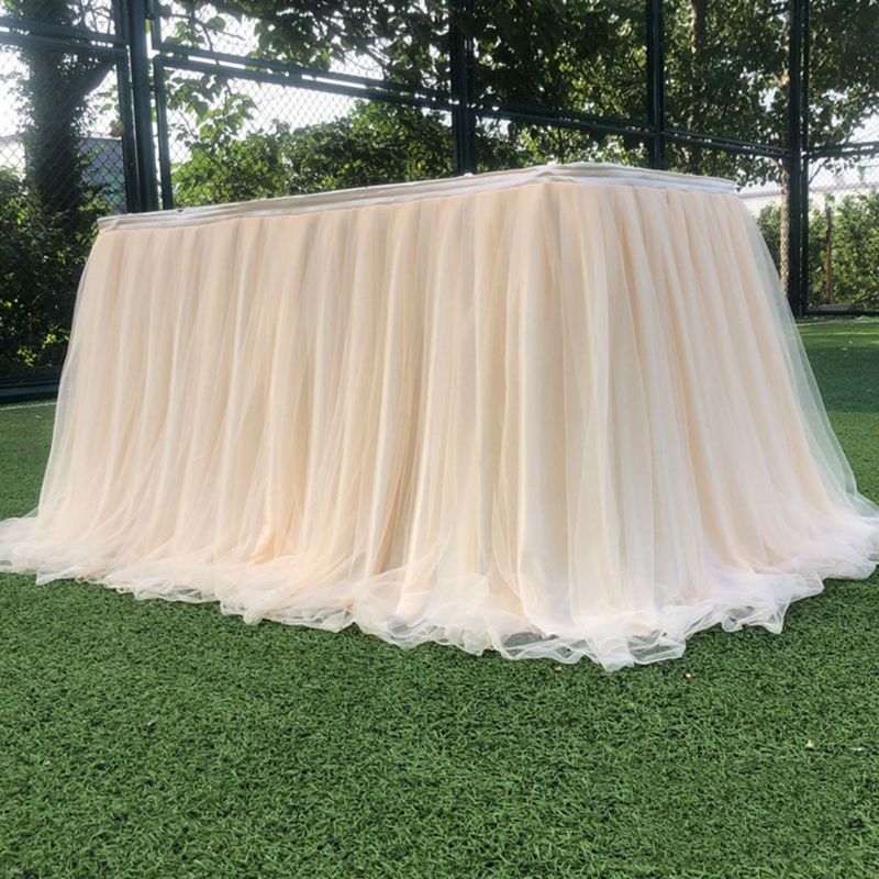 Kleurrijke Tafelkleed Tulle Dessert Receptie Tafel Rok Decoratie Voor Wedding Party Thuis Verjaardag