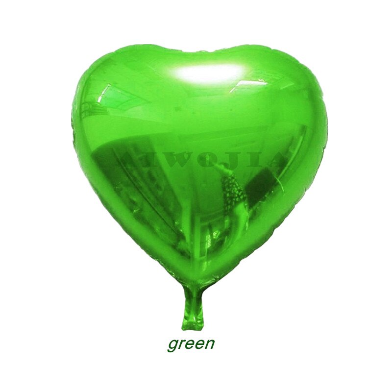 5 stk 10 tommer hjerteballoner bryllupsdekoration folieballoner oppustelig bold til fødselsdag bryllupsfest ballonforsyning 5z: Grøn
