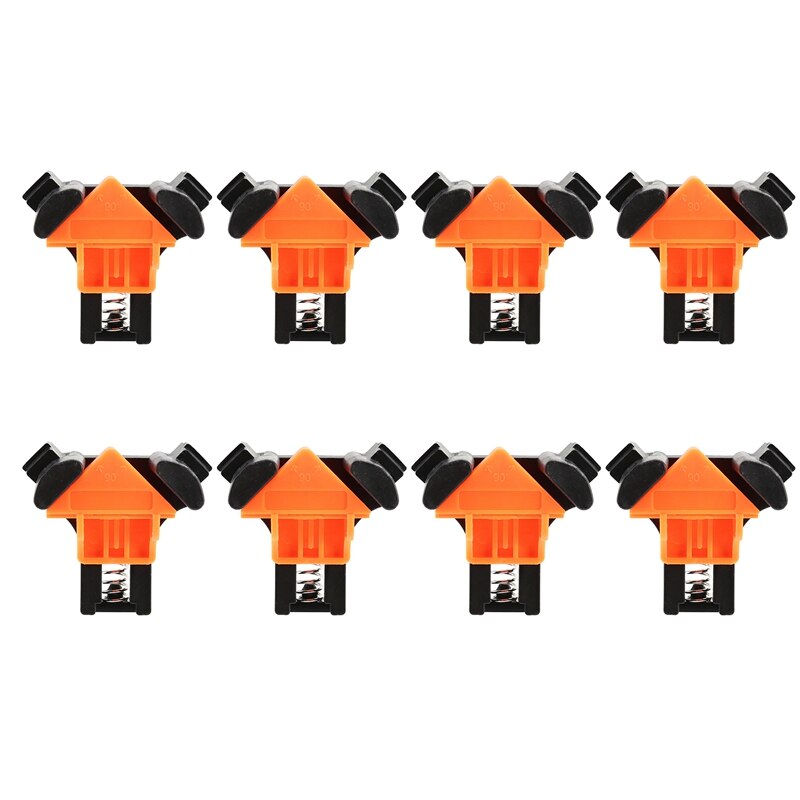 Corner Clamps, 8Pcs 90 Degree Clamps For Woodworking Right Angle Clamp Single Handle Spring Loaded Swing Clip Fixer