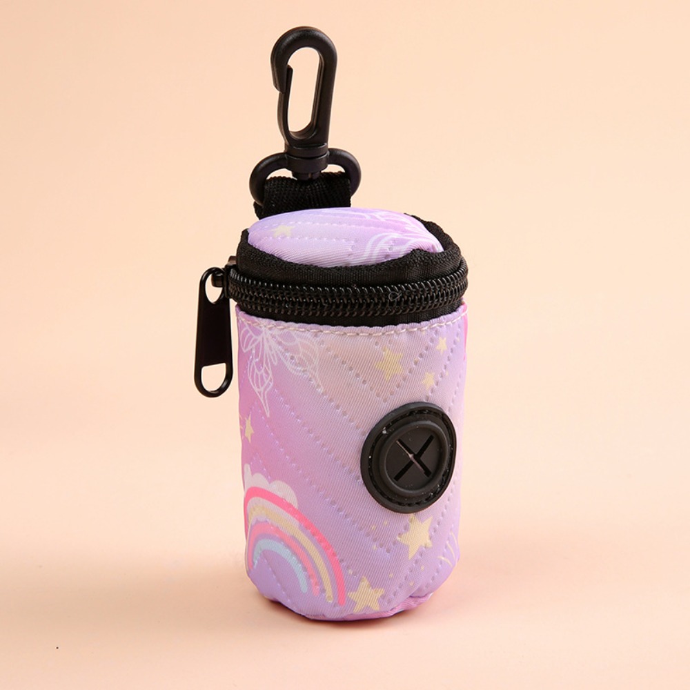 Dispensador de bolsas para excrementos de perro, accesorio portátil para caminar, soporte para bolsas de residuos, organizador de bolsas de basura con cremallera, suministros para mascotas: Caqui oscuro
