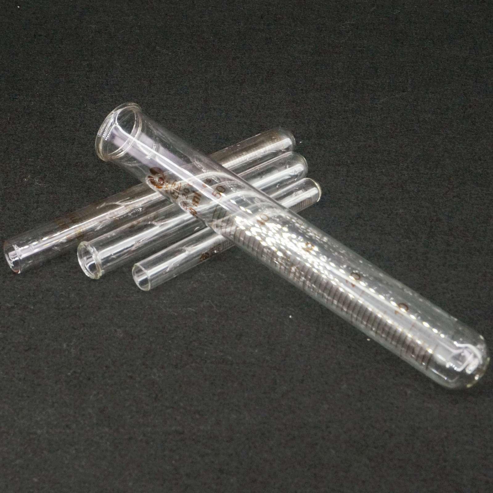 Lot5 2/5/10/15/20/25/50/100 Ml Lab Glas Test buis Ronde Bodem Met Schaal Lijn