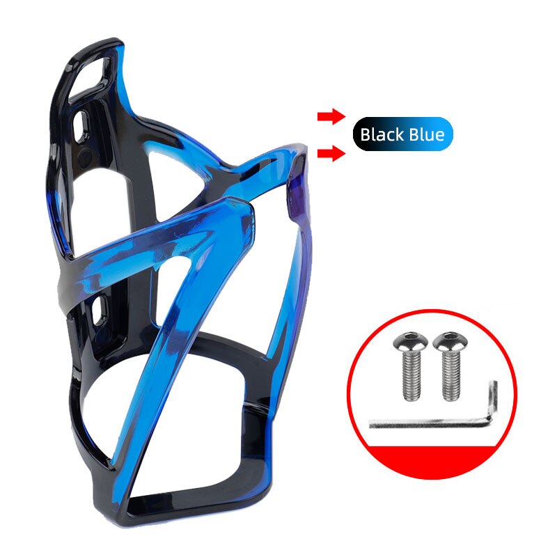 Porte-bouilloire élastique avec boulons de montage et clé hexagonale, matériau PC, dégradé de couleur, enveloppe de bouteille de boissons: Black Blue