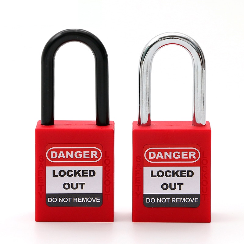 China Lockey Loto Safety Padlock 38mm Steel Nylon Shackle ABS Plastic Body Safe Lock Lockout Tagout