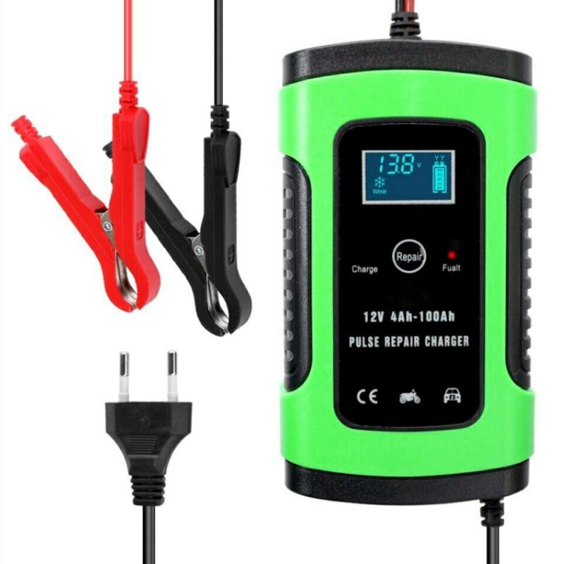 Full Automatic Car Battery Charger 12V 6A Intelligent Fast Power Charging Battery Charging Unit Digital LCD Display Battery: US