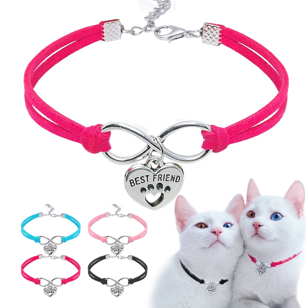 Leuke Kat Halsbanden Verstelbare Pet Puppy Kitten Kraag Hart Tag Accessoires Ketting Voor Kleine Honden Katten Kitty Chihuahua Kraag S