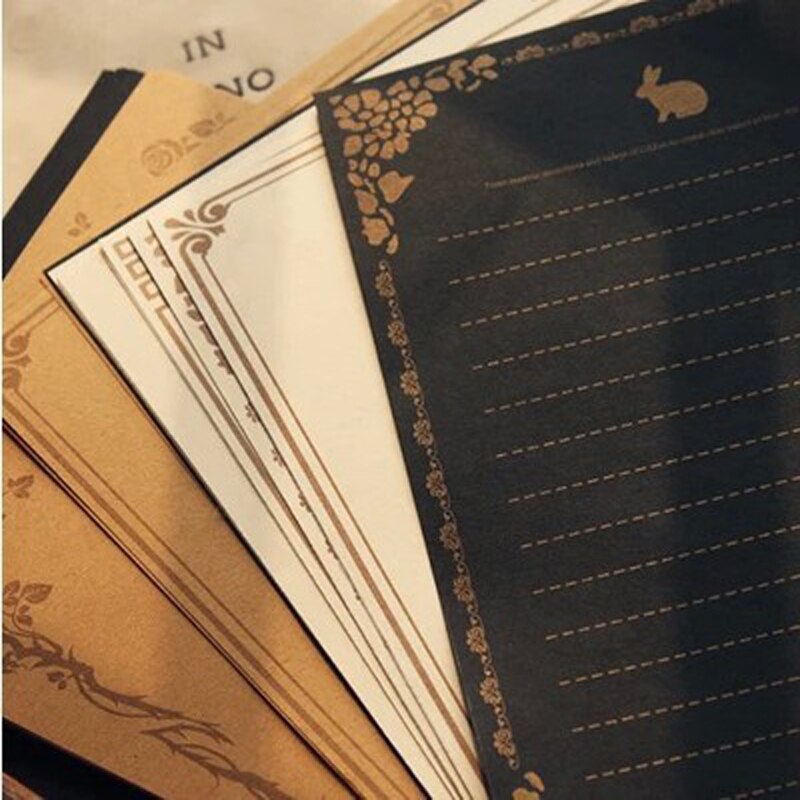 8 Sheets/set Vintage Style Writing Paper Letter European Paper Pad Envelopes Writing Stationery Note Letter Set School Supplies