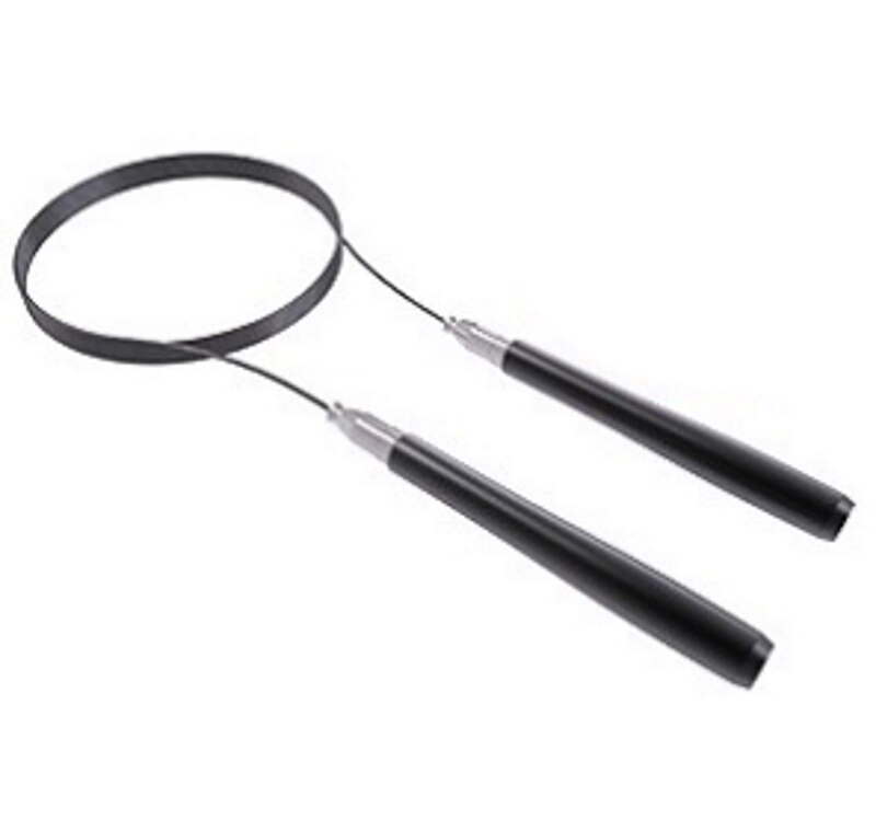 self lock jump skipping rope crossfit with out counter aluminium alloy speed fast fitness workout lose weight keep fit: BLACKBLACK