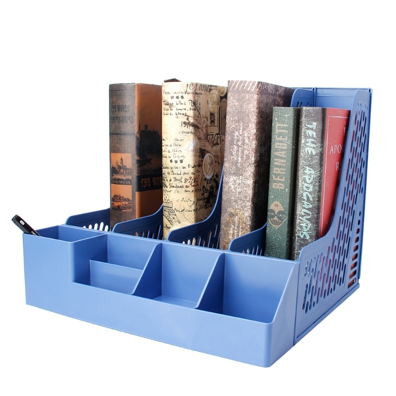 Plastic Bureau Organizer 4 Stukken Document Rack Papieren Boek Houder Organizer Office Schoolbenodigdheden