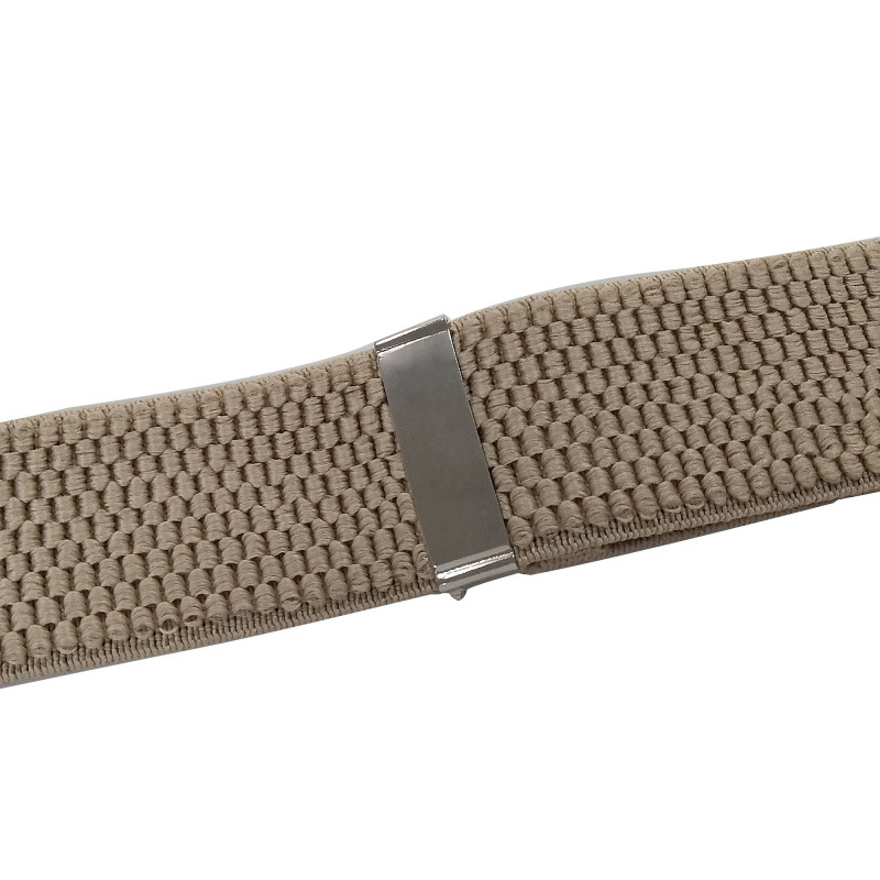 Heren Zware Grote En Lange Bretels 3.8Cm Breed X Terug Met 4 Sterke Clips Verstelbare Elastische Werk Broek bretels-Zwart Bruin