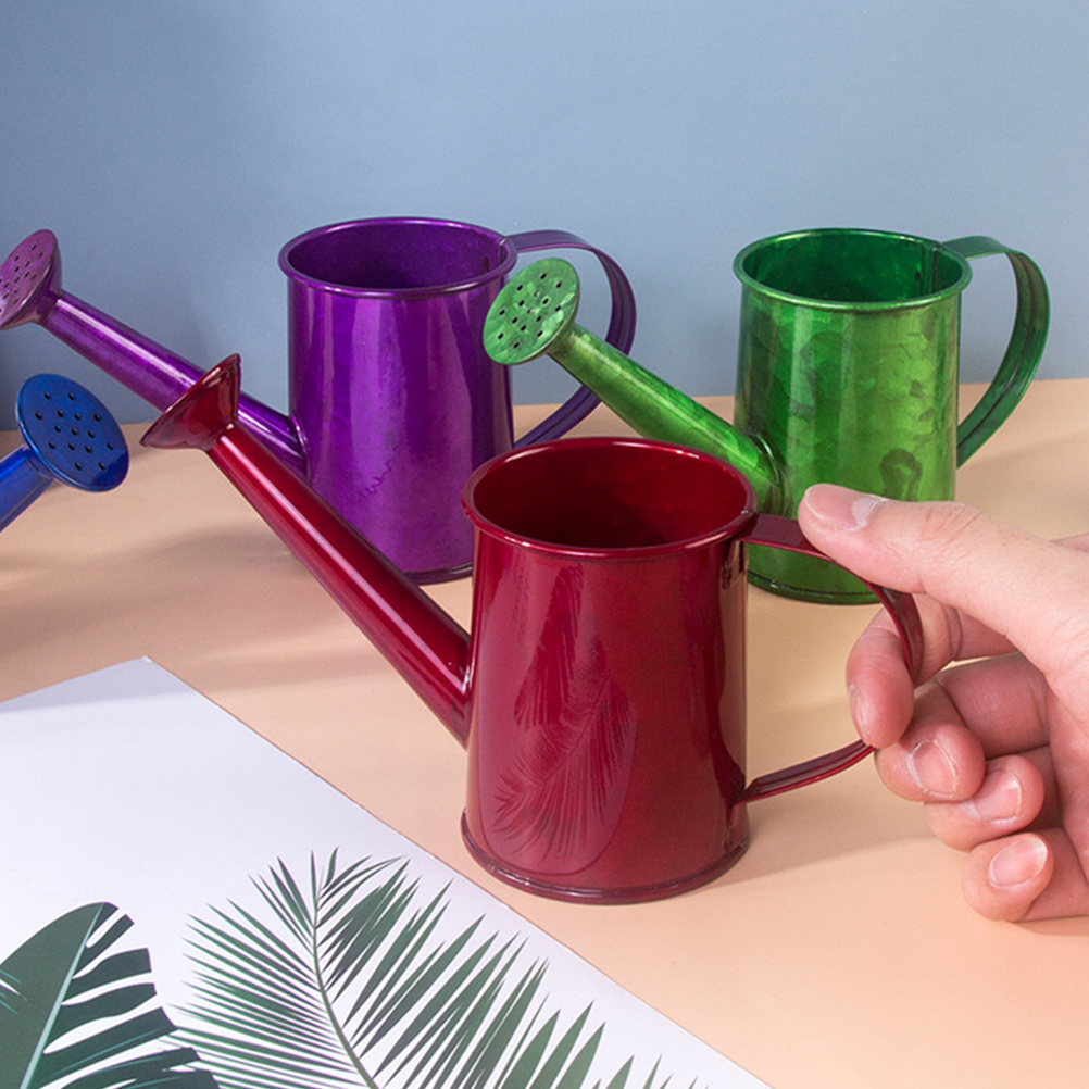 Pot Iron Watering Can Portable Watering Kettle Watering Pot Gardening Tool for Office Garden Balcony