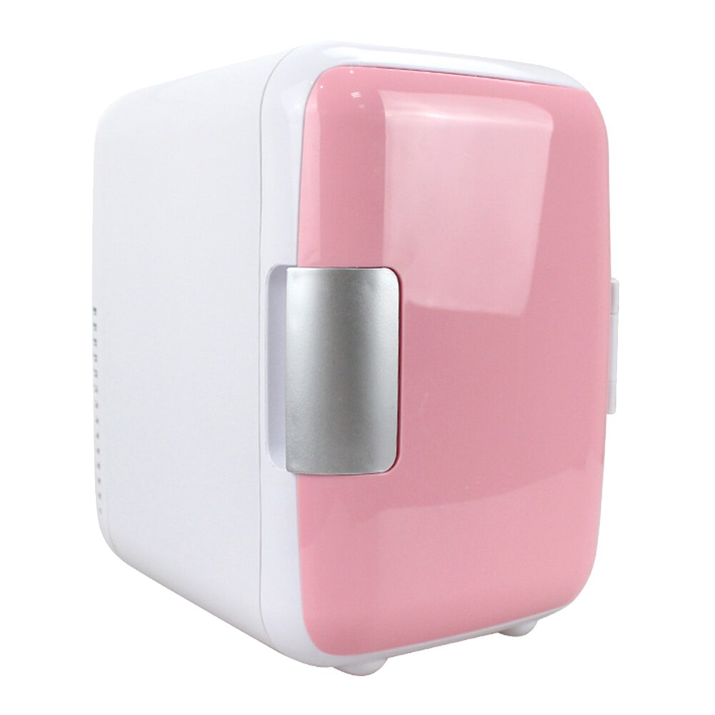 Mini 4l kylskåp sminkkylskåp dubbel användning för hemrum bil litet kylskåp  lb88: Rosa
