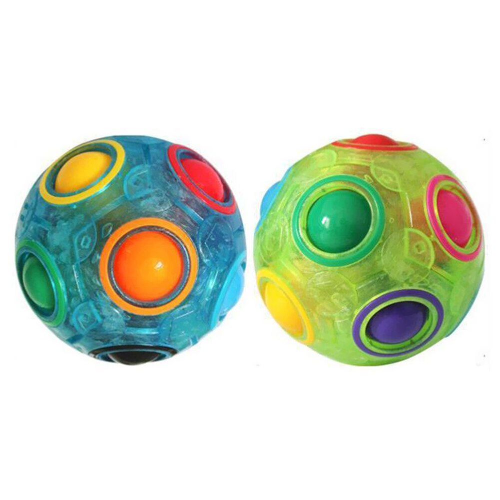 Rainbow Ball Cube Speed Puzzle Ball Kids Educational Learning Funny Toys for Children Adult Stress Reliever