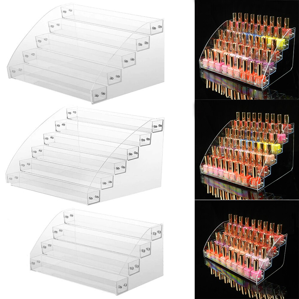 5/6/7 Lagen Acryl Nagellak Display Organisator Plank Clear Cosmetische Display Rack Holder Frame Sieraden Stand Opbergdoos