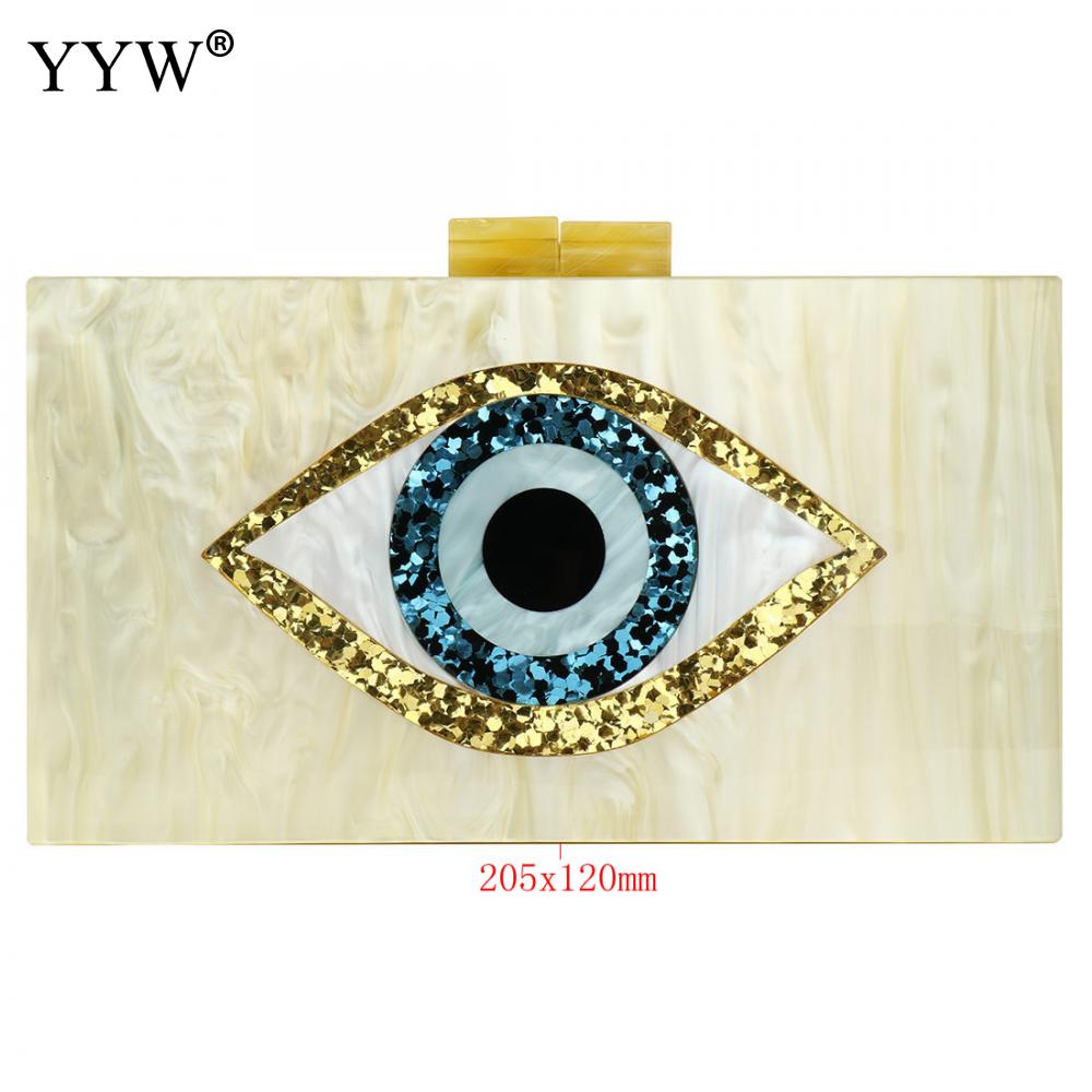 Acryl Clutch Bag Vrouwen Cartoon Eye Avondtasje Mode Vrouwelijke Clutch Portemonnees Party Lady Schoudertas