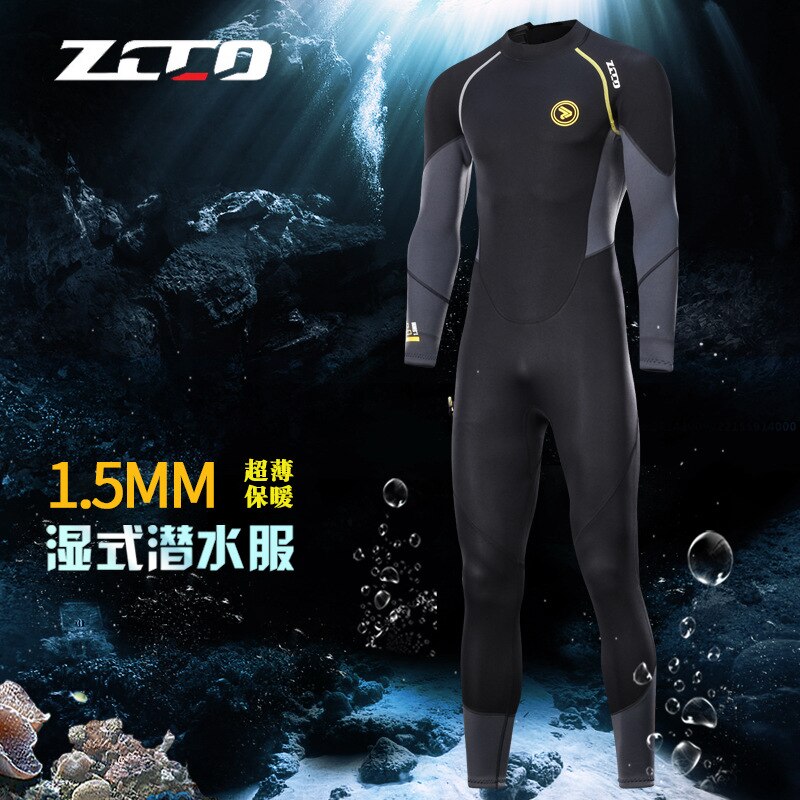 1.5mm Neoprene WetSuit Scuba Diving Suit Surf Spearfishing One-Piece and Close Body Swimwear Snorkeling Prevent Jellyfish suit