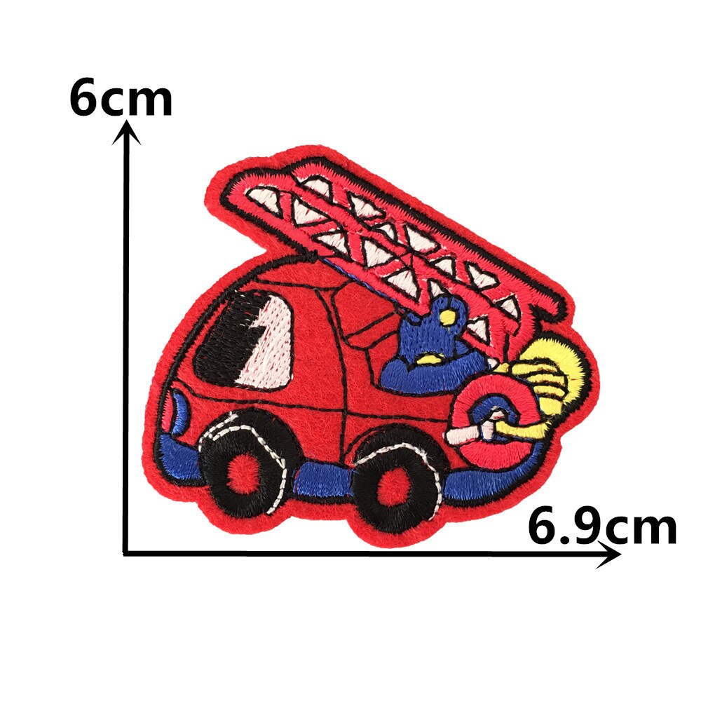 Fashion Cartoon Car łatka naszywka najnowsza termoprzylepna łatka haft szycie ubrań DIY odzież prasowanie akcesoria do aplikacji: C7134