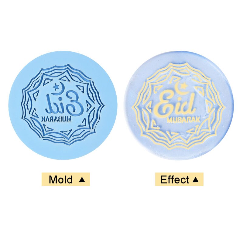 Eid Mubarak – moule à biscuits en relief, coupe-tampon en forme d&#39;étoile et de lune, décoration de fête musulmane du Ramadan, outils de cuisson de gâteaux à faire soi-même, moule à Fondant: 8