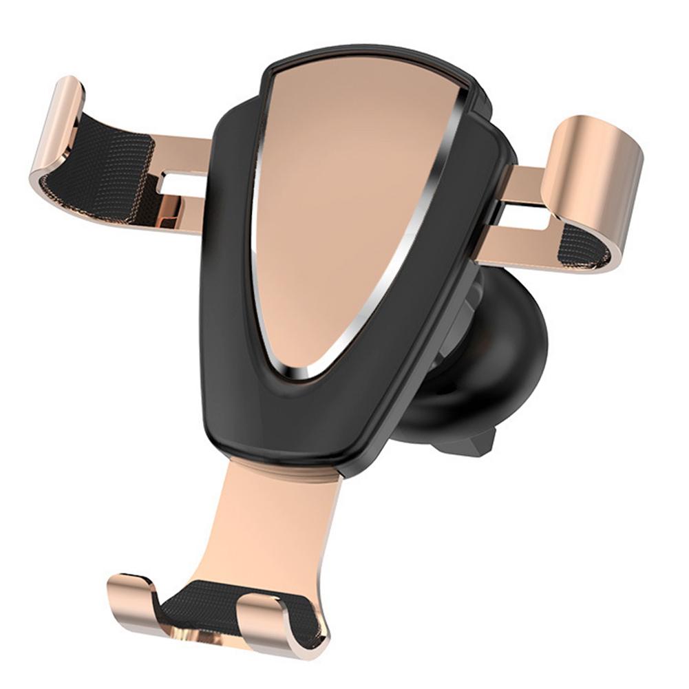 Universal Adjustable Car Air Vent Mount Gravity Mobile Phone Holder Bracket Holder Bracket Stand: Golden