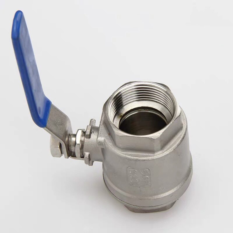 1pcs DN8-DN50 SS304 Stainless Steel Sanitary Female 2 Piece Full Port Ball Valve with Vinyl Handle Thread Valves