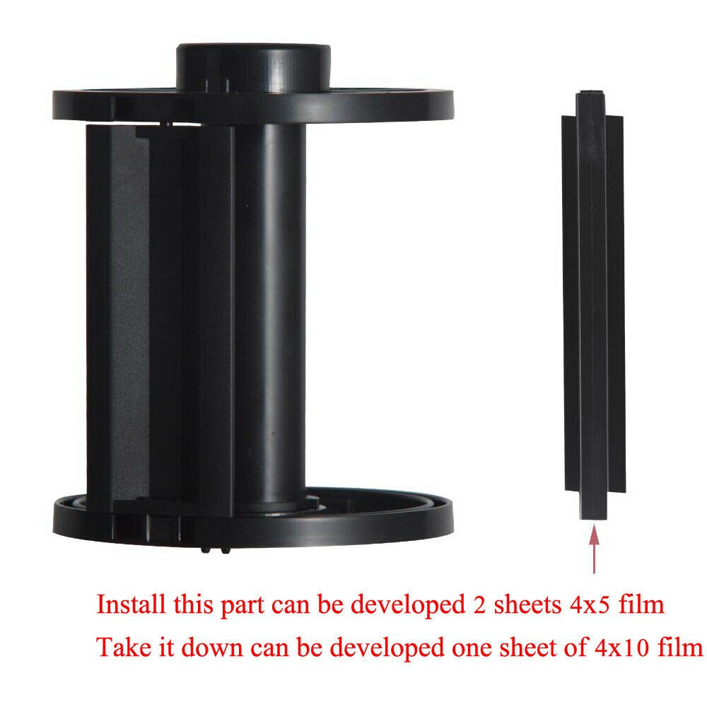 eTone 4x5 4x10 Spiral Reel AP Compact Kaiser Darkroom Developing Tank B&W Color Film