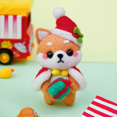 Jiwuo Wool Felt Kit Needle Felting Kit Animal Pet Doll for Needle Material Bag Pack for Beginner Non Finished Wool Felt Package: 4
