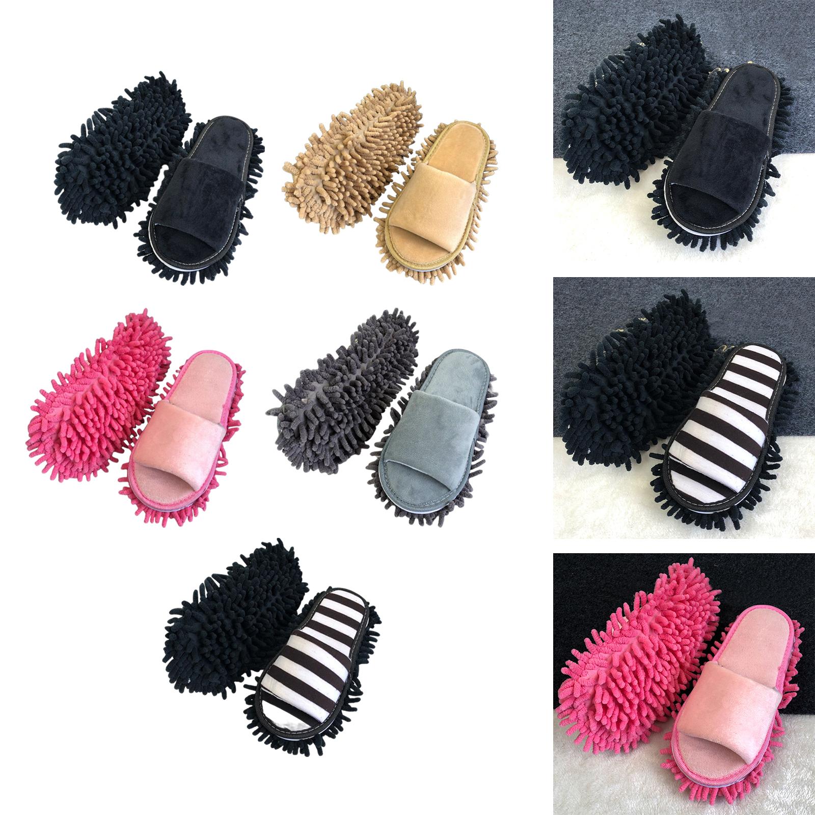 Chenille Mop Slippers, Practical Unisex Cleaning Tool for Floor Polishing Moping