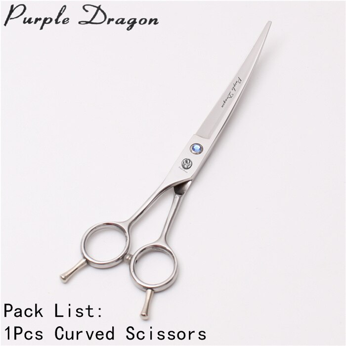 Linker 7.0 "JP Roestvrij Paarse Draak Shiny Animal Scharen Rechte Schaar Dunner Schaar Gebogen Schaar Huisdier Schaar z3006: Z4006 Yin UC 7N