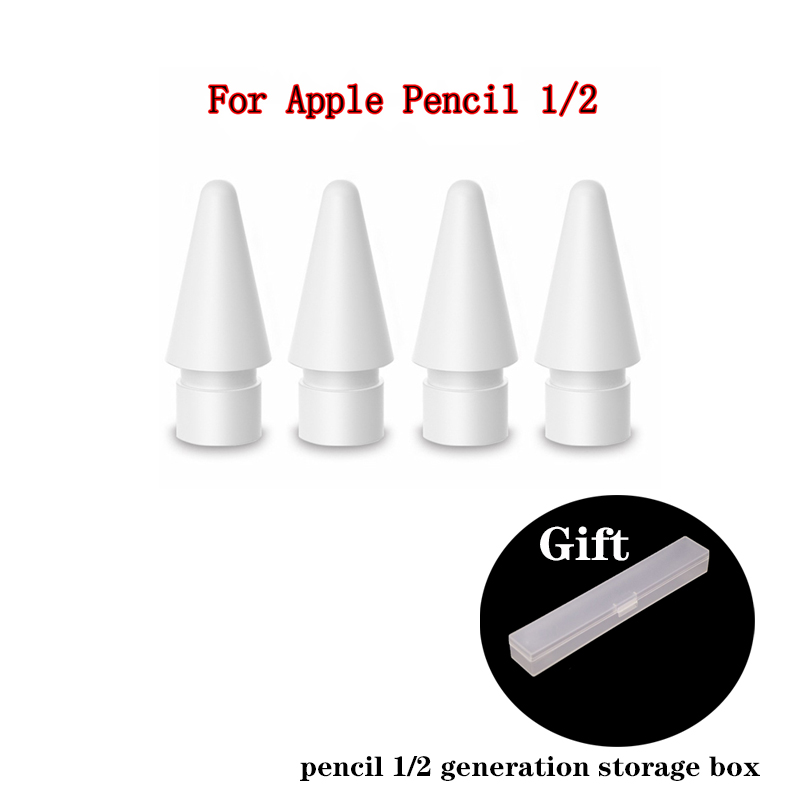 Per Apple Pencil Tip punta di ricambio di ricambio per Apple Pencil 1a 2a generazione di stilo per Apple pencil nib peilinc pencil Tip: 4 White pencil tip