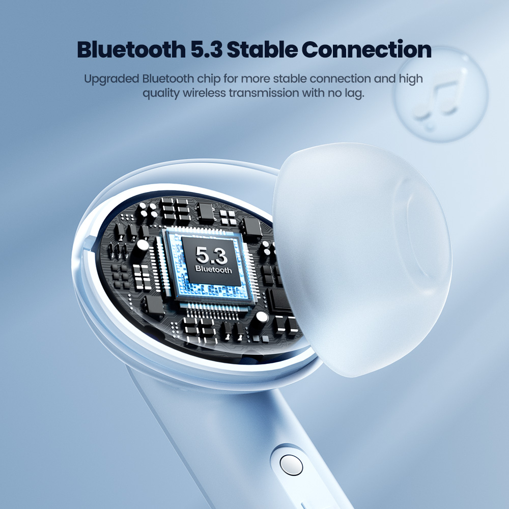 Toocki XA96 Oortelefoon Bluetooth 5.3 Draadloze hoofdtelefoon Snel opladen Touch Control Oordopjes HiFi Stereo Lange batterij Sportheadset