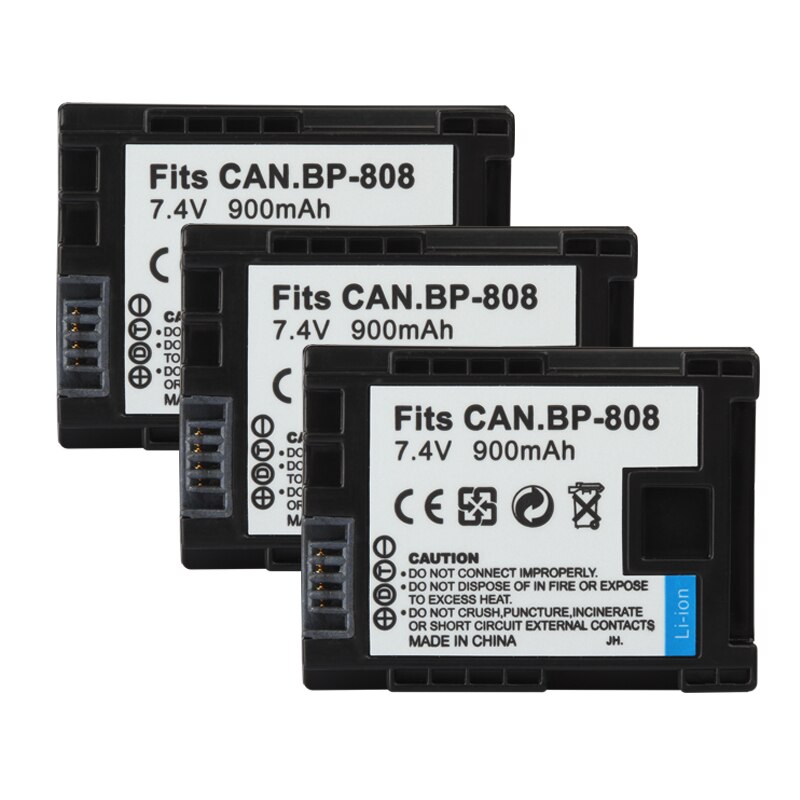 BP-808 BP-809 BP-819 BP-827 BP808 BP 808 809 Battery 900mAh for Canon FS300 FS100 XA10 VIXIA HG20 HF21 HF S11 HF S10 HF11 Camera: 3 Battery