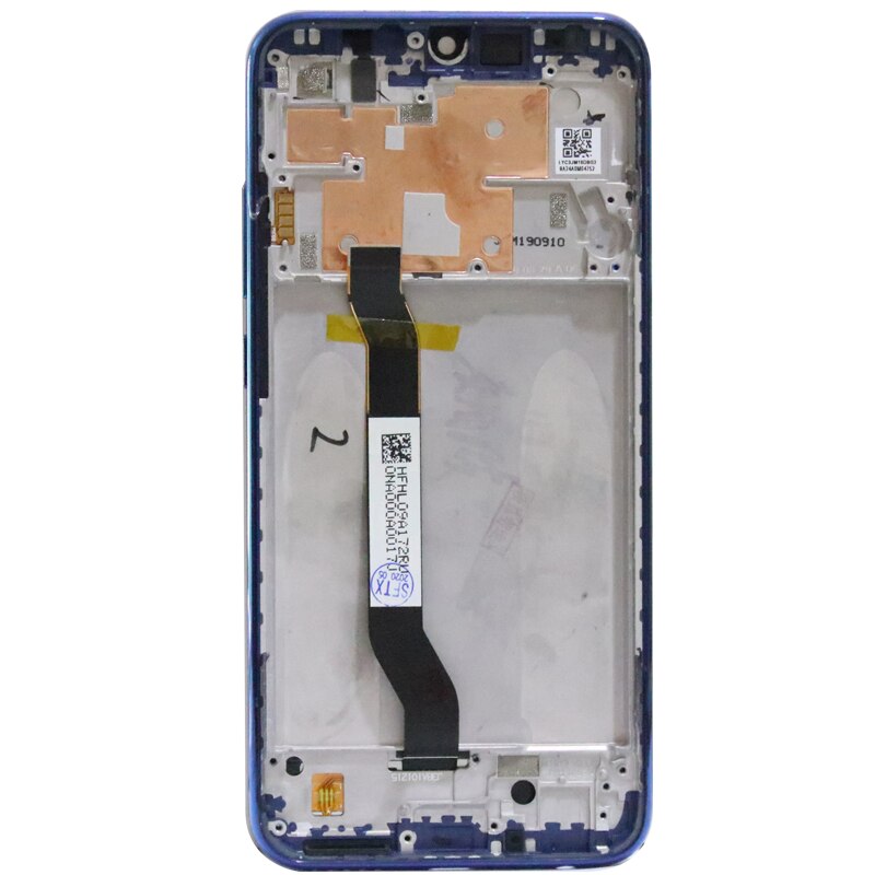 Pantalla Original de 6,3 pulgadas con marco para Xiaomi Redmi Note 8, pantalla LCD, digitalizador táctil, piezas de reparación: note8 blue frame