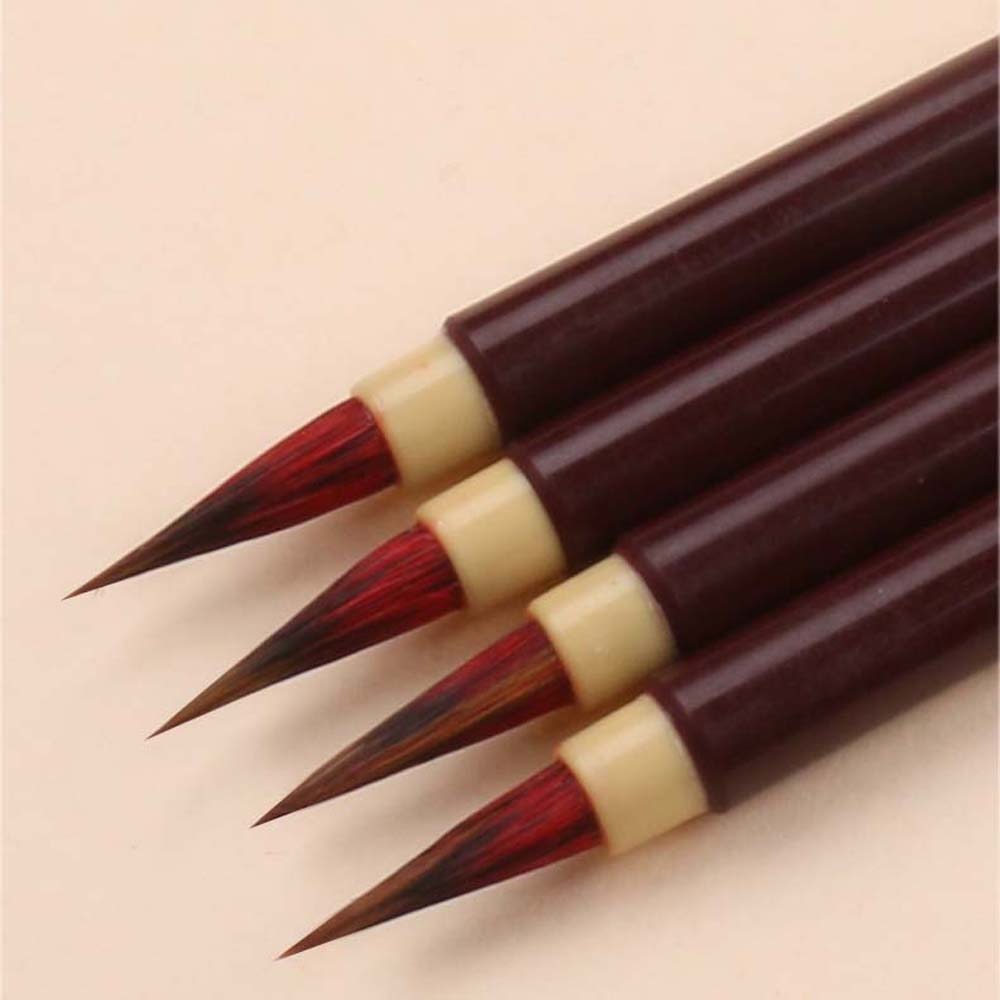 2 stk. håndlagde myke kinesiske pensler. 0.5cm lette malepenner for klassisk kinesisk pensel med mykt grep og krok.