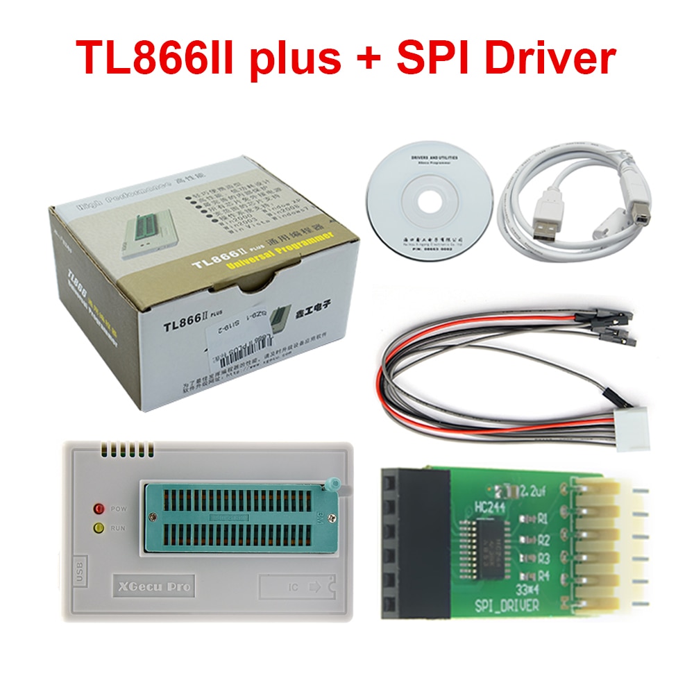 V9.0 TL866II Plus Bijgewerkt Minipro Universele Hoge Snelheid Usb Bios Programmeur High Performance 100% + Spi Driver